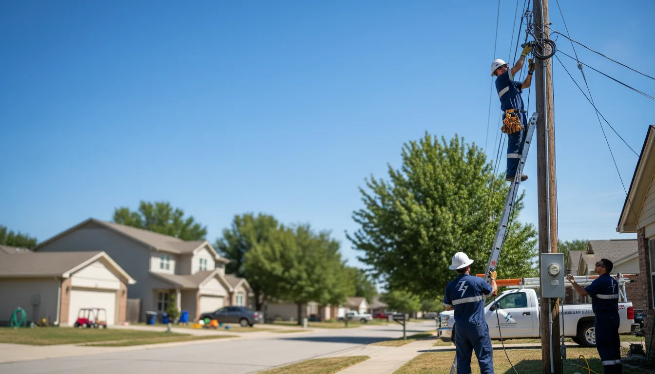 Residential electrician providing installation services in Ellinwood, KS